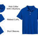 Royal Blue (5-Pack) 7 10-Pack School Uniform Tagless Polo Tshirt for Little Boys & Big Boys